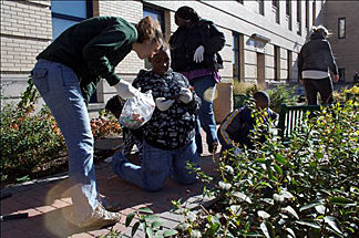 Stevens PreK-8 students help with greening implementation, Fall 2010