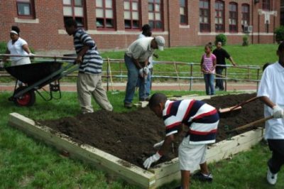 Ethnic Garden Installation, Miller School, Hill District, May 22, 2009